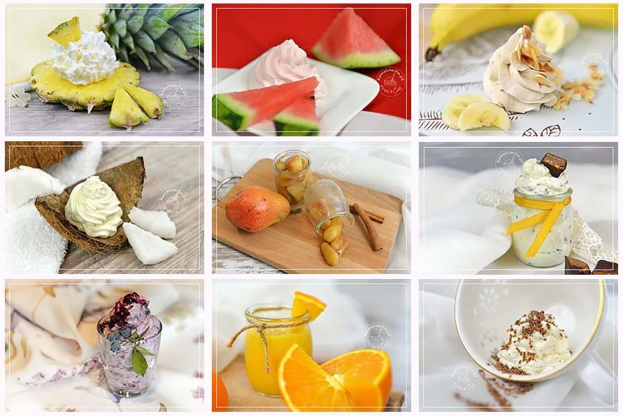 różne rodzaje kremów do dekoracji tortów