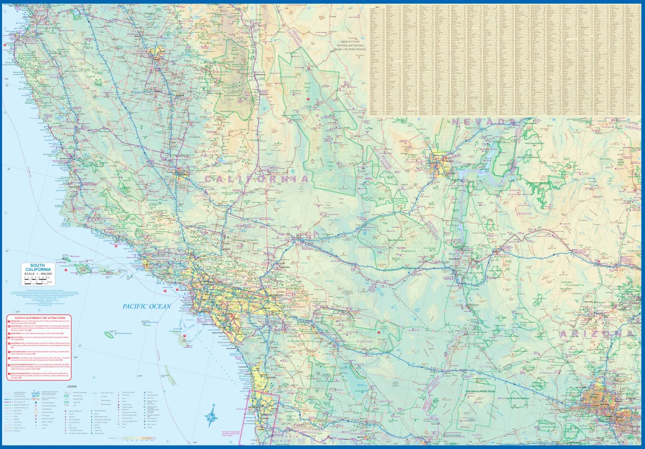 Mapa San Diego Kalifornia Meksyk