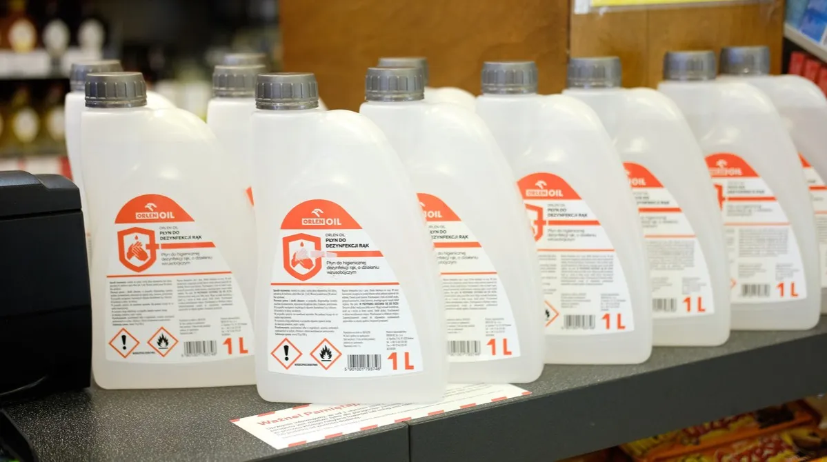 płyn do dezynfekcji Orlen butelki