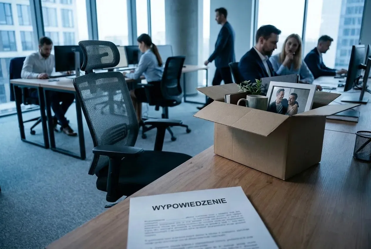 pusty biurko likwidacja stanowiska