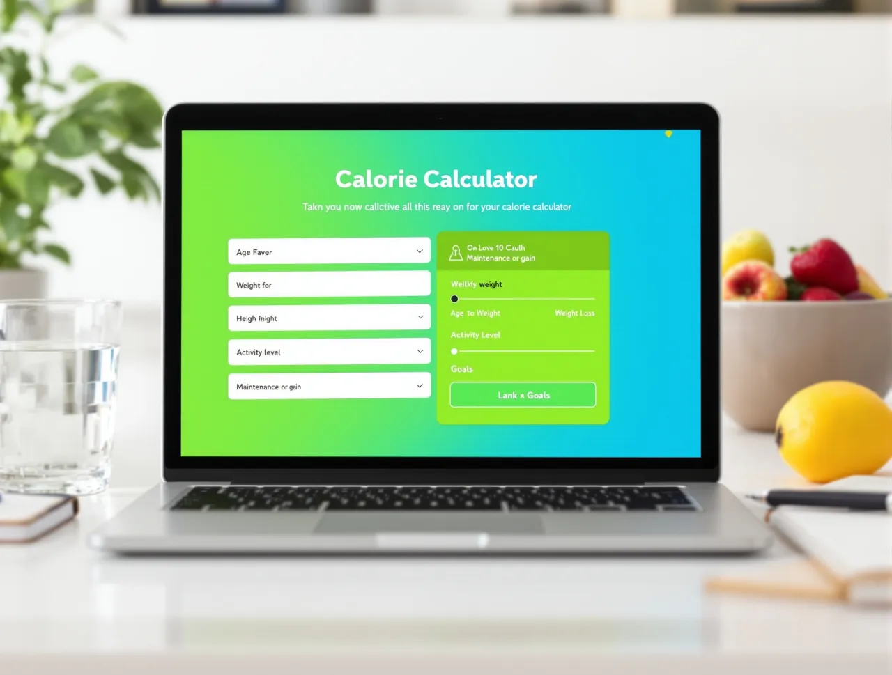 Kalkulator kalorii na laptopie pomaga określić, czy 1500 kcal to dużo, biorąc pod uwagę wiek, wagę i poziom aktywności.