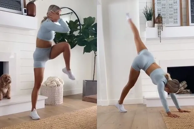 osoba ćwicząca HIIT w domu