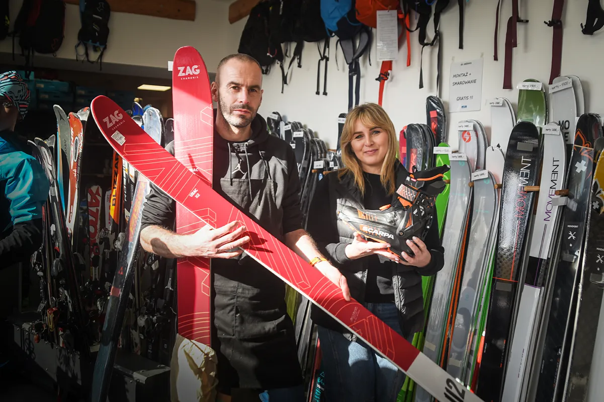 Wypożyczalnia nart Bielsko-Biała wnętrze