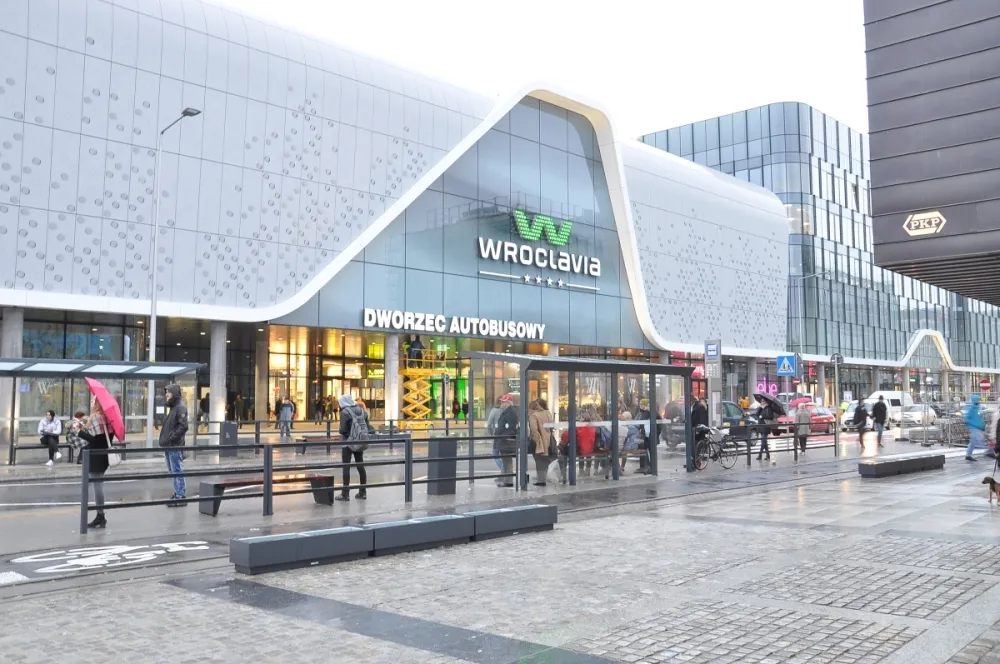 Dworzec Autobusowy Wrocław Wroclavia wejście