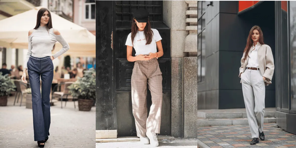 Szerokie spodnie z wysokim stanem dla różnych sylwetek