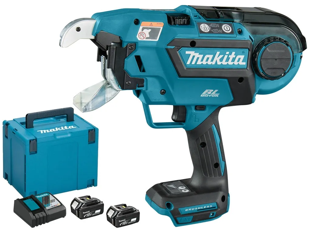 Wiązarka Makita DTR181ZJ w akcji na budowie