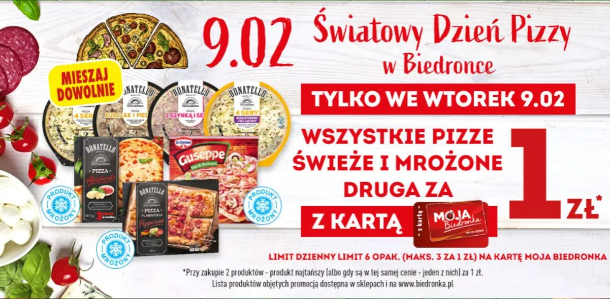 Gazetka Biedronka promocje na pizzę