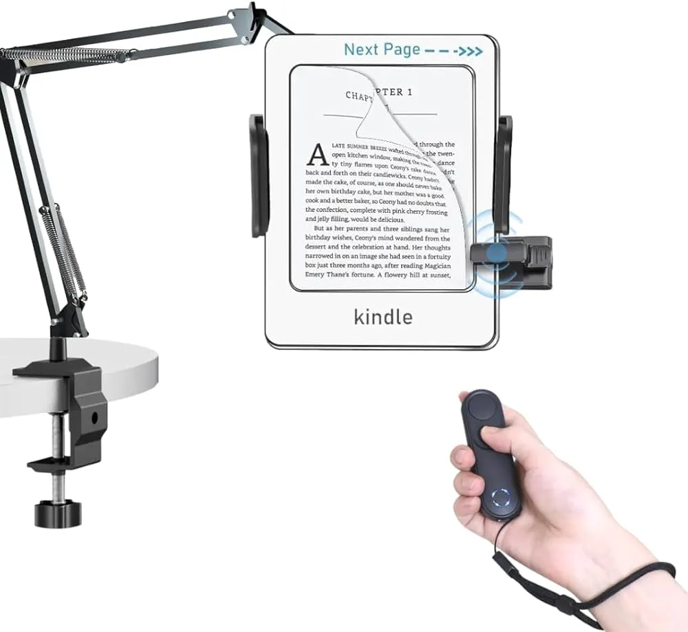 Kindle z otwartą książką i laptop z ikonami metod przesyłania