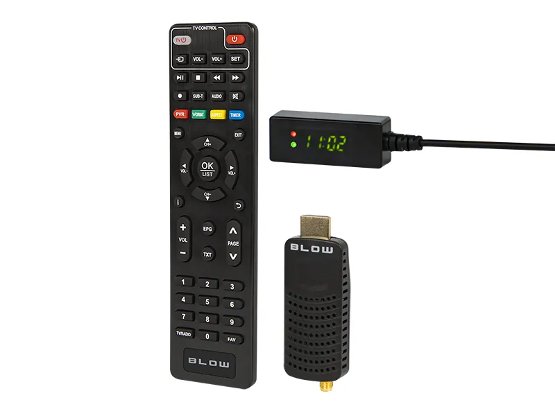 Tuner DVB-T2 HEVC podłączony do monitora