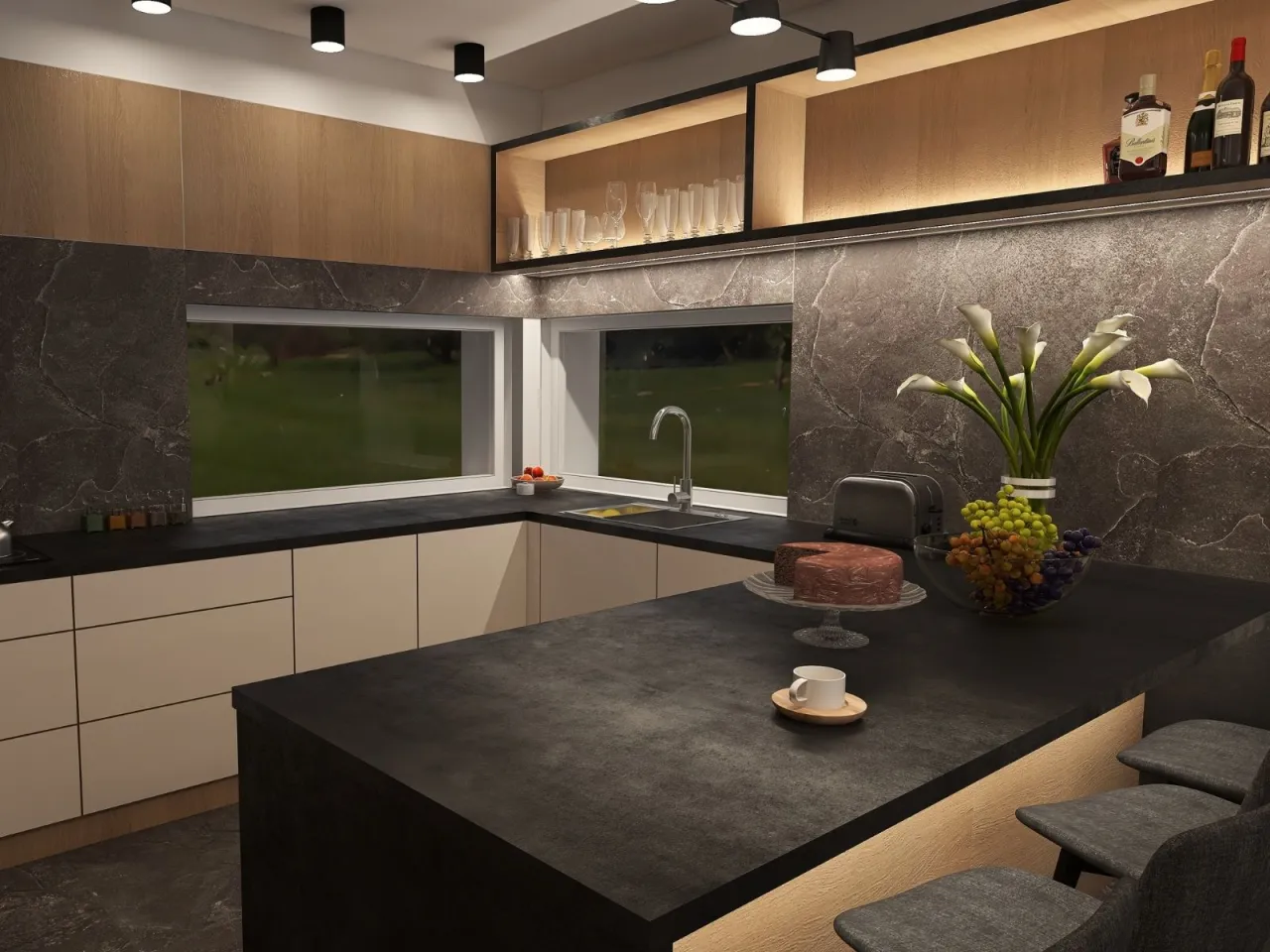 Planowanie oświetlenia w kuchni strefy