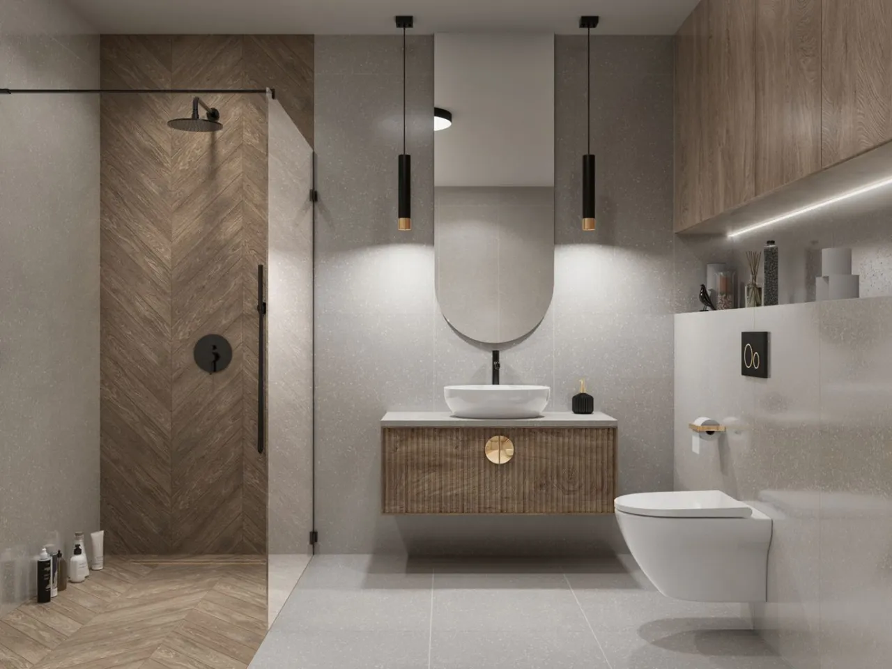 Szafka z lustrem nad umywalką nablatową vs wpuszczaną