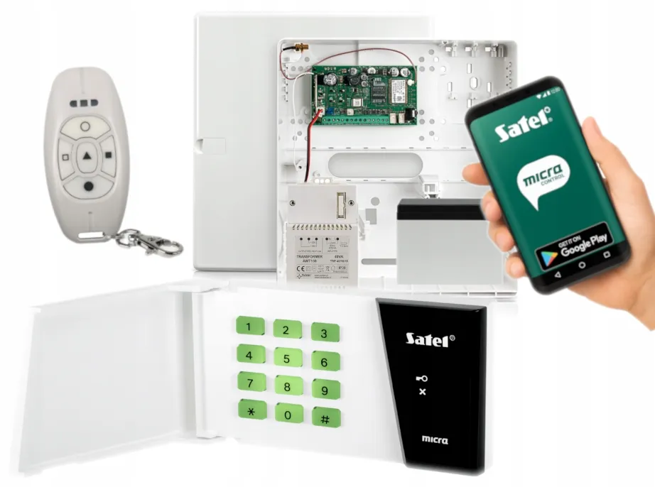 Manipulator alarmowy, pilot do alarmu, aplikacja mobilna alarm