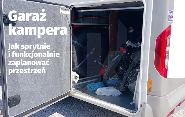 Rozwiązania do przechowywania w kamperze, garaż kamper