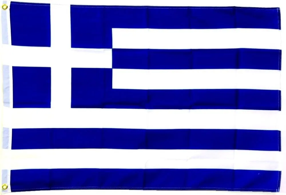 Flaga Grecji wygląd szczeg&oacute;łowy