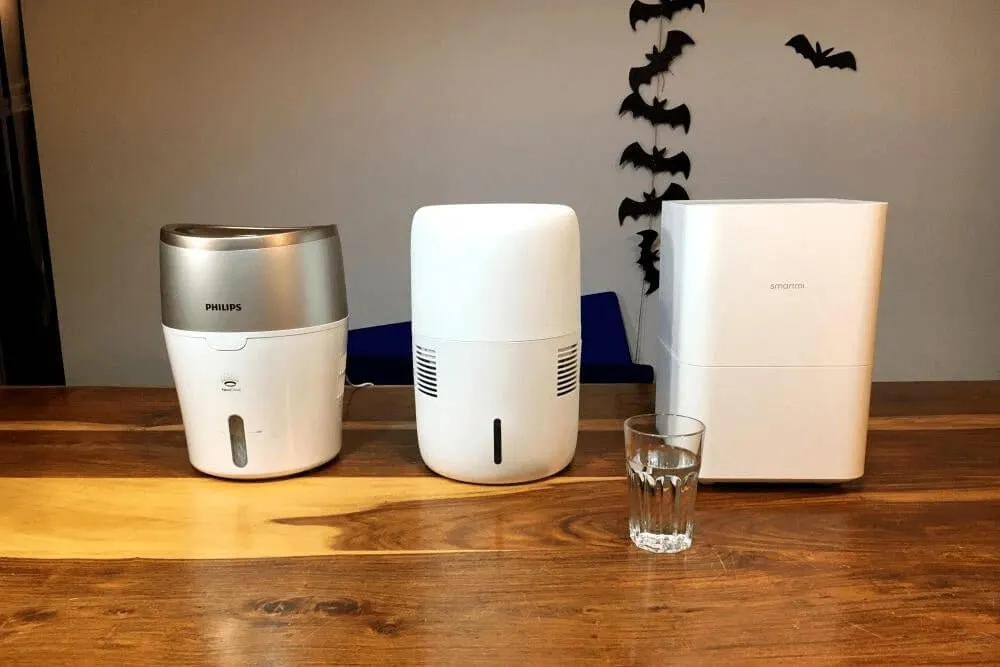 r&oacute;żne typy nawilżaczy powietrza (ewaporacyjny, ultradźwiękowy, parowy)