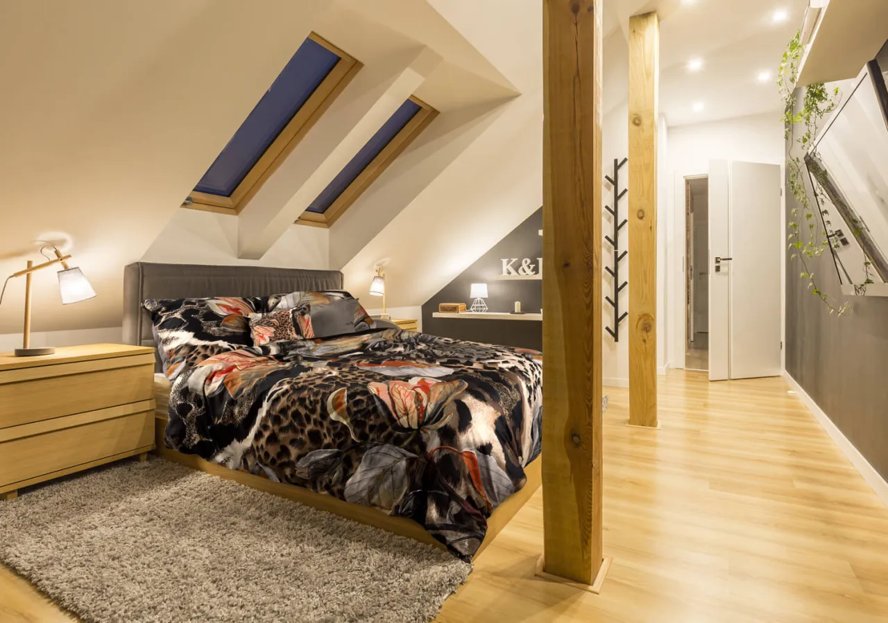 Sypialnia ze skosami inspiracje