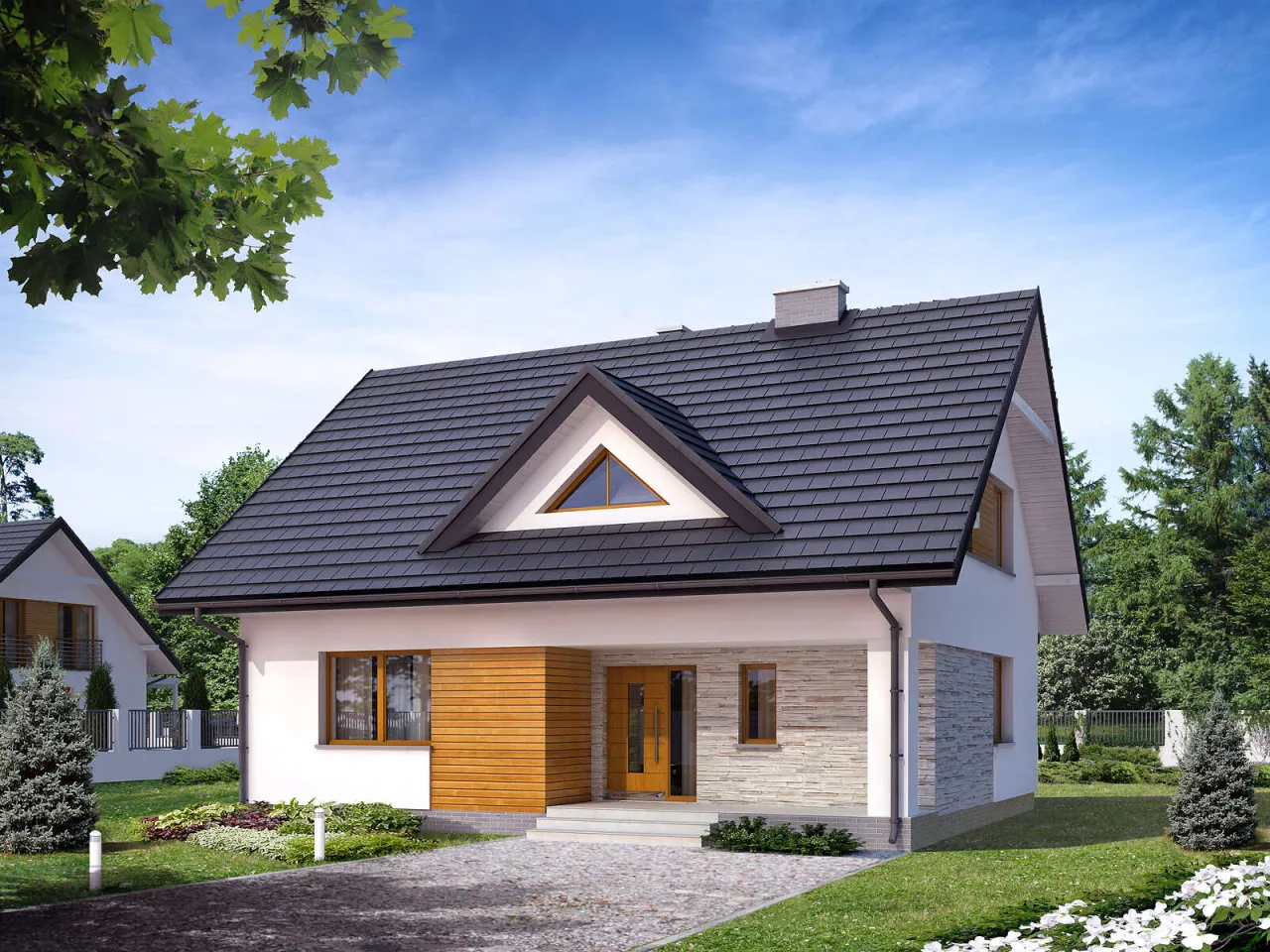 różne rodzaje wykończeń elewacji budynku