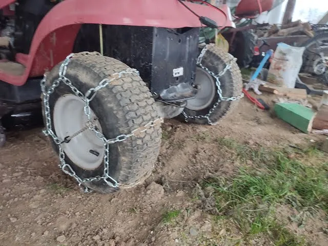 materiały do łańcuchów śniegowych ciągnik DIY