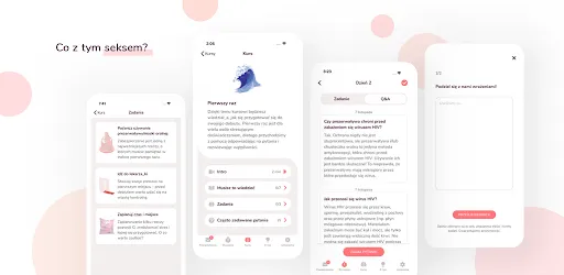 Aplikacja Co z tym seksem interfejs