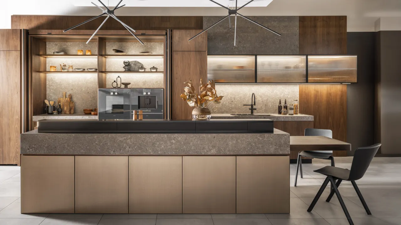kuchnia brązowe meble styl nowoczesny klasyczny loftowy