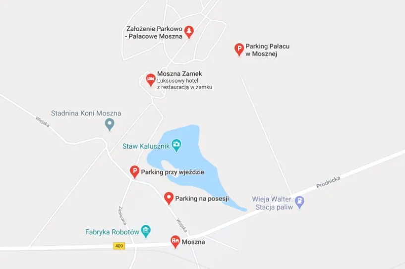 mapa dojazdu Stadnina Koni Moszna