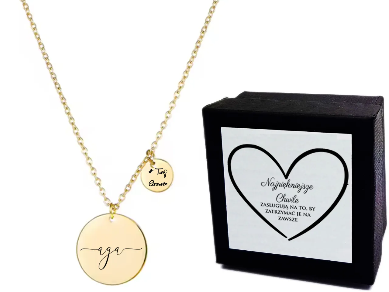 Elegancka biżuteria z grawerem dla kobiety