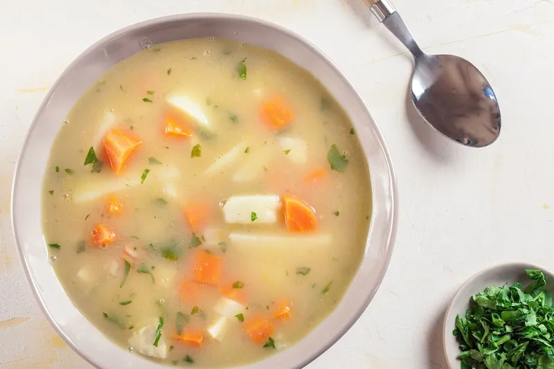 Składniki na zupę ziemniaczaną