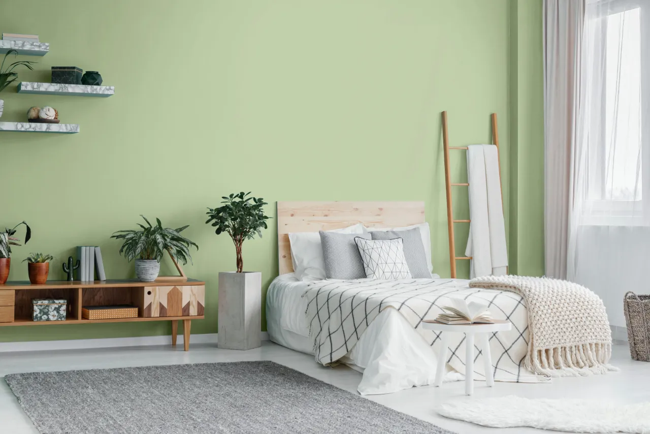 inspiracje sypialnia dwa kolory