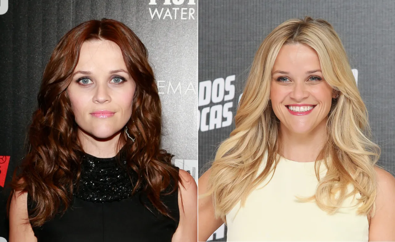 Frau mit blonden Haaren und Frau mit braunen Haaren Vergleich