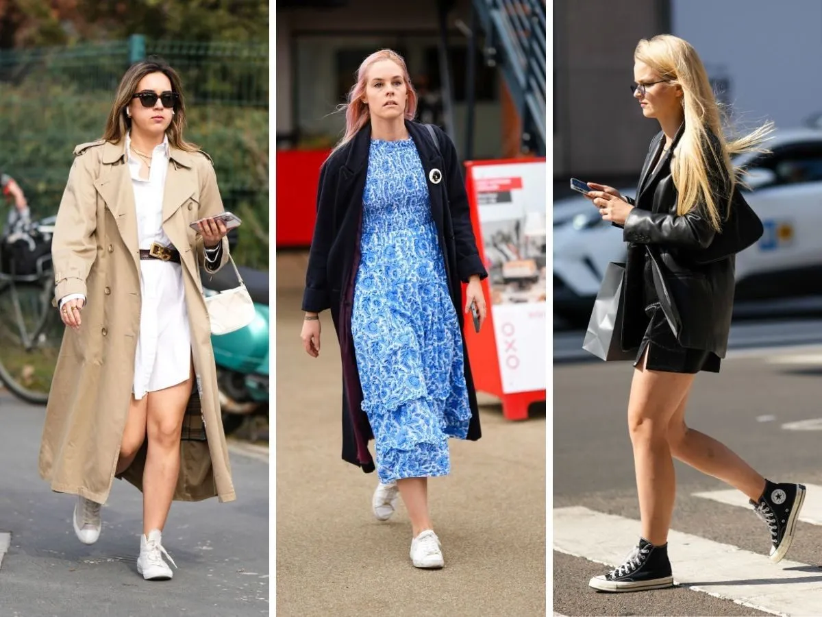 Trampki damskie do sukienki maxi i mini