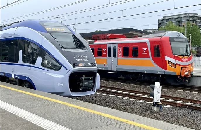 Pociąg Polregio lub PKP Intercity