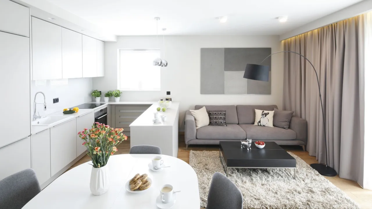 mała kuchnia otwarta na salon inspiracje