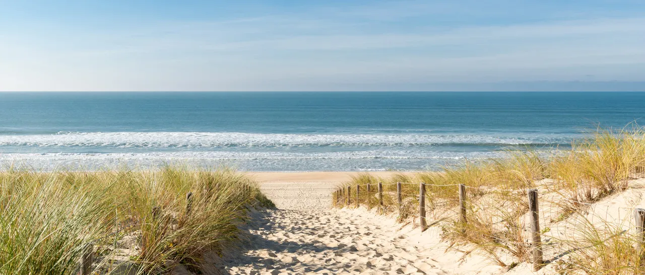 Luftaufnahme französische Atlantikküste lange Sandstrände