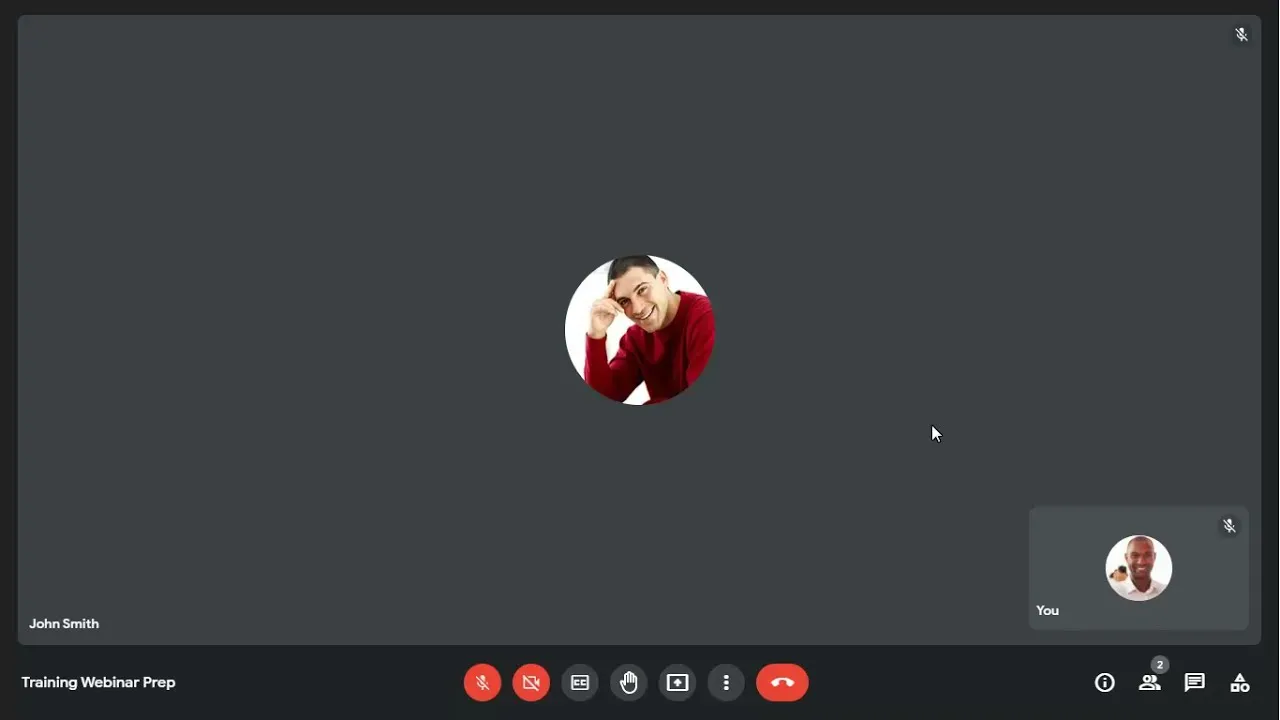 Google Meet interfejs gł&oacute;wny