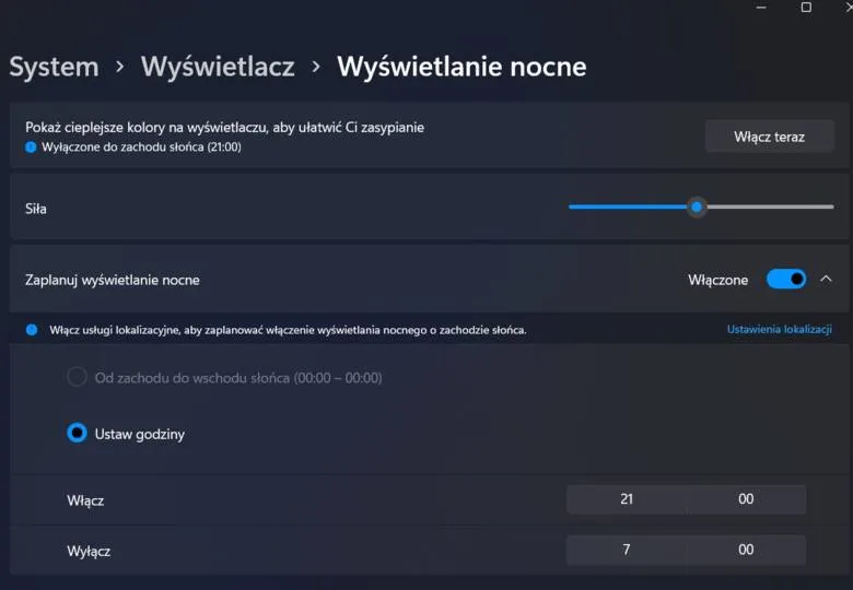 Tryb nocny w telefonie i komputerze