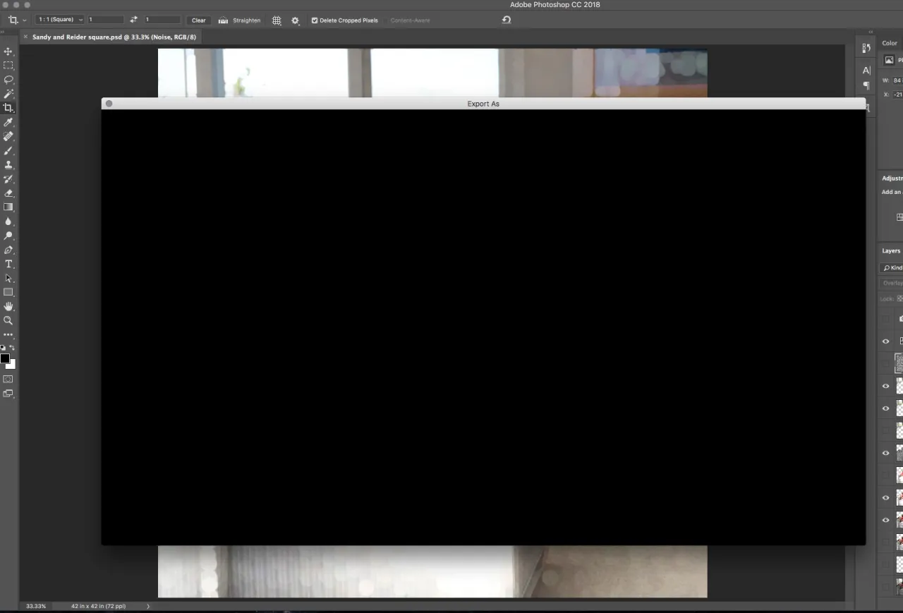Adobe Photoshop Export As dialog
