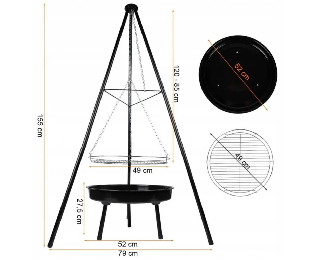 montaż grill trójnóg jula