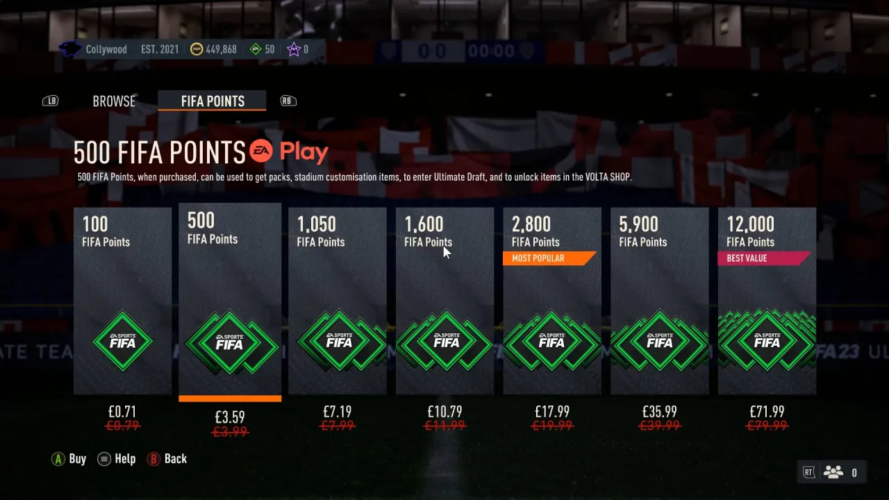 EA Sports FC Points store in-game