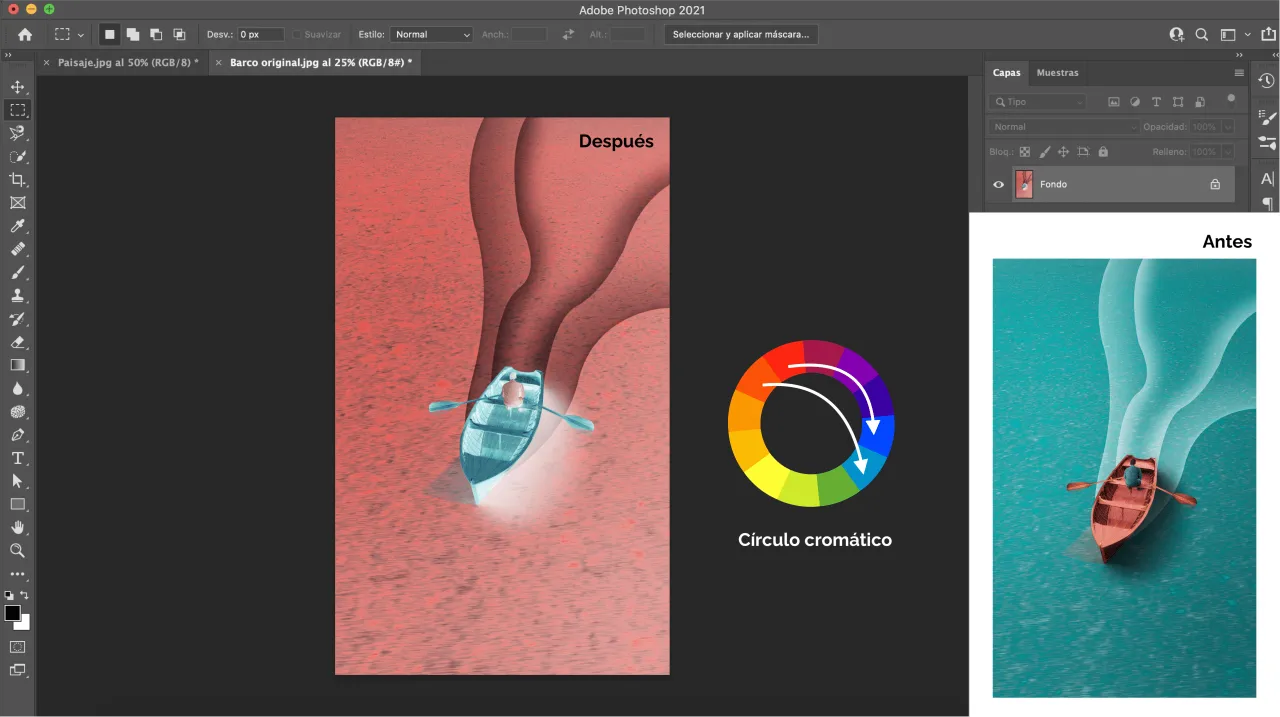 Photoshop warstwa dopasowania odwr&oacute;ć