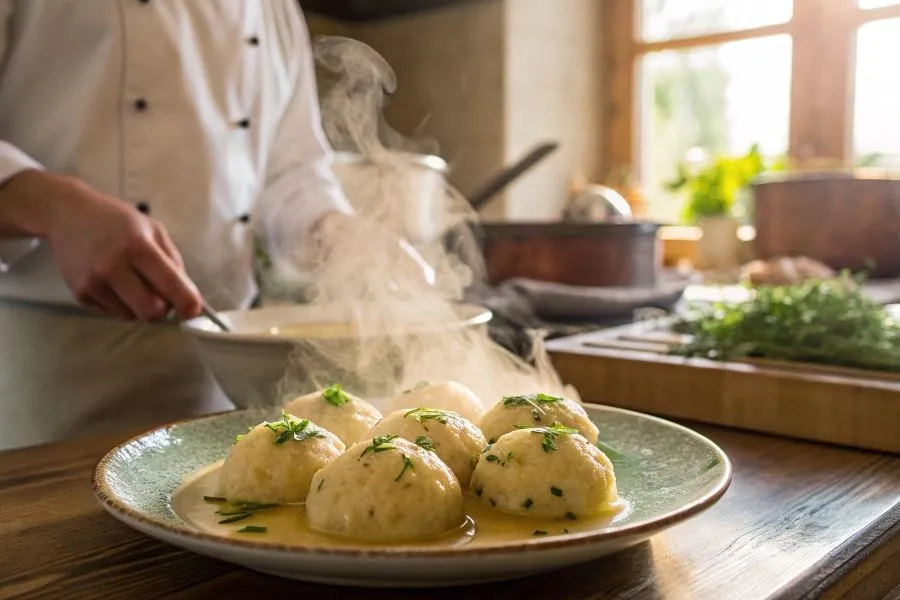 gotowanie klusek śląskich w garnku