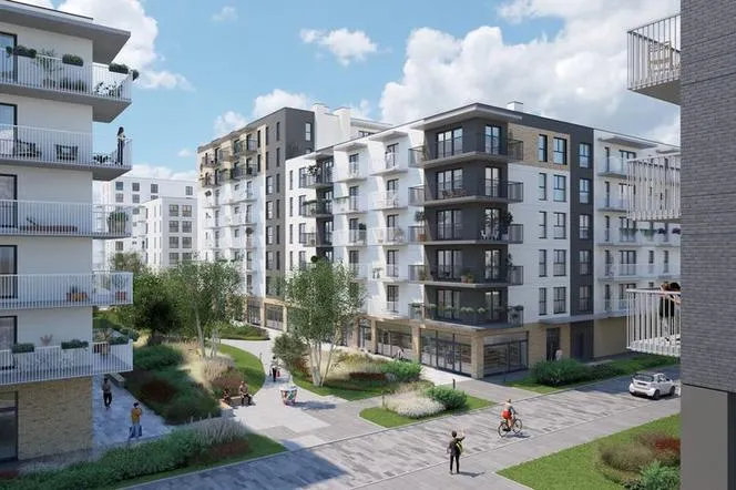 małe osiedle mieszkaniowe Polska, lokalny biznes, kawiarnia osiedlowa