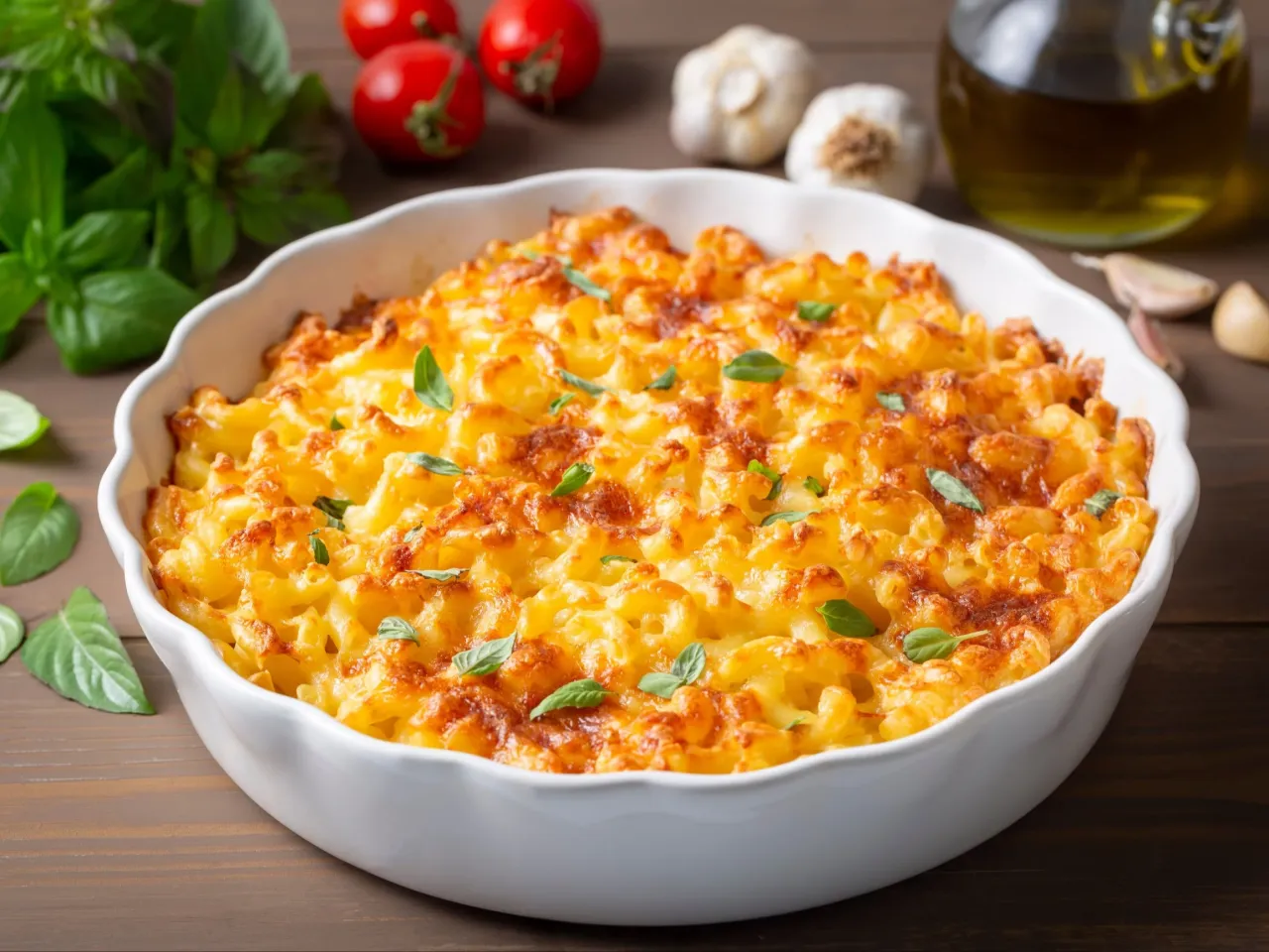 zapiekany makaron z serem z chrupiącą kruszonką
