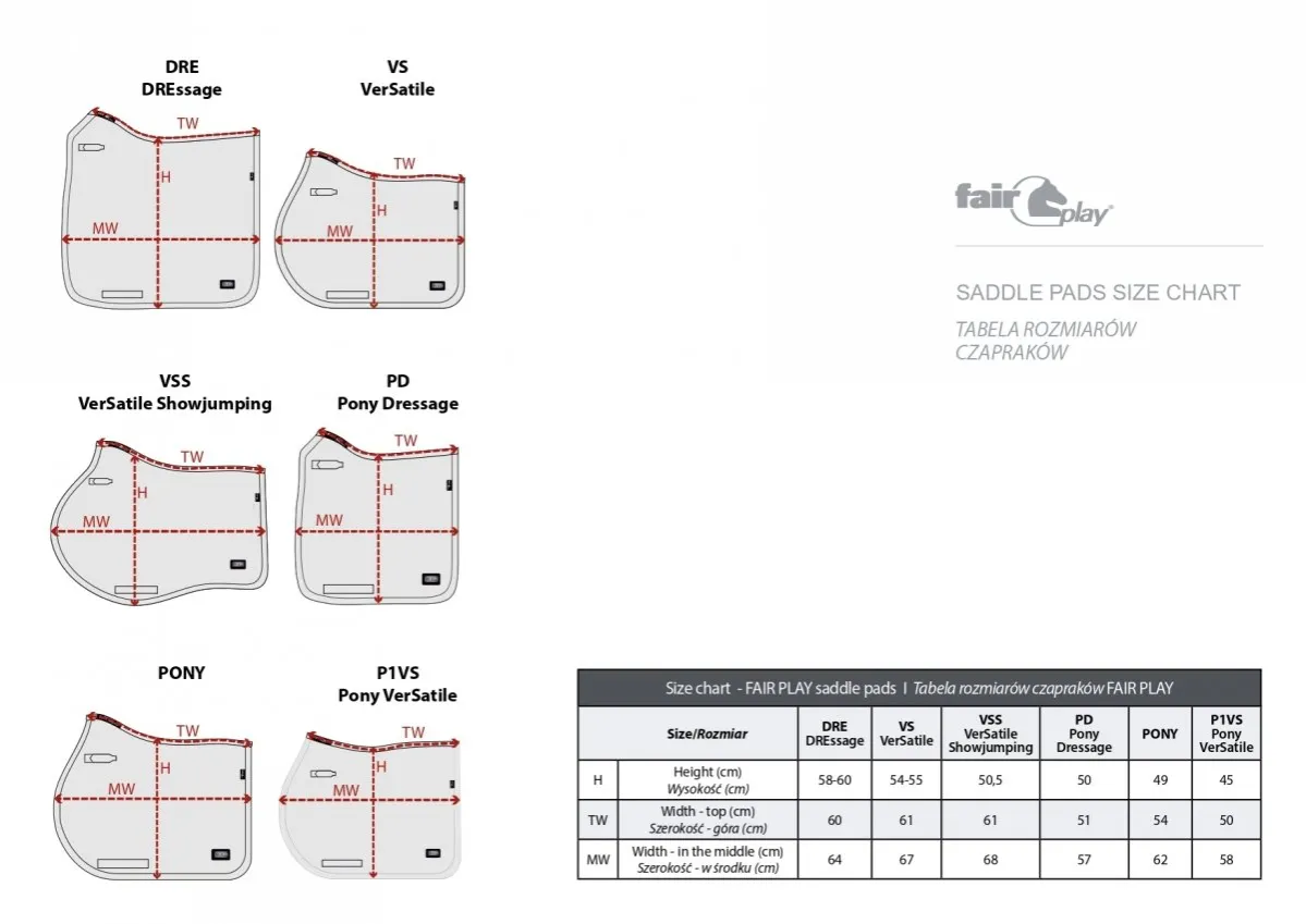 kształty czapraków ujeżdżeniowy skokowy wszechstronny