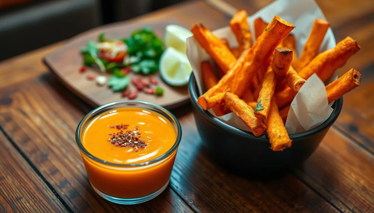 nietypowe sosy do frytek z batatów