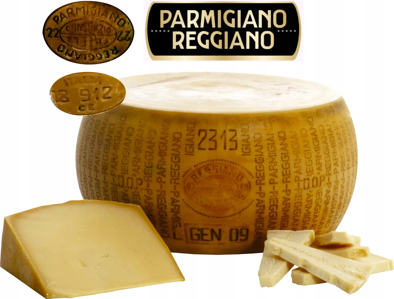 Parmigiano Reggiano ser z certyfikatem DOP