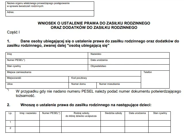 rodzina rozliczenie podatkowe PIT zasiłek rodzinny