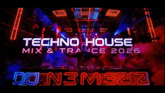 Wizualizacja fal dźwiękowych techno house trance