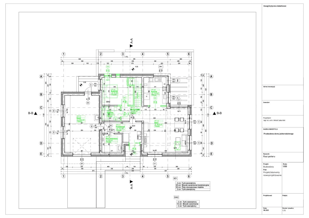 projekt przebudowy budynku dokumentacja techniczna