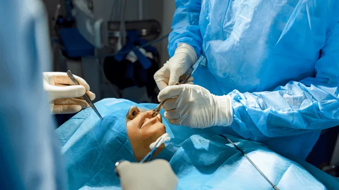 Chirurg plastyczny przy pracy