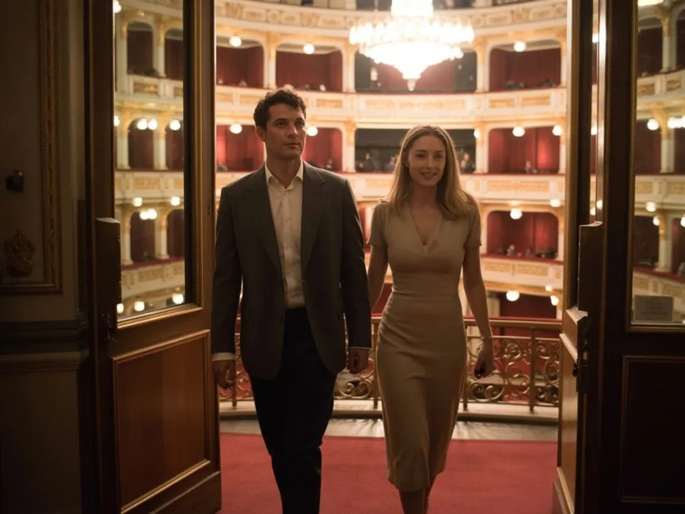 ludzie wchodzący do filharmonii smart casual